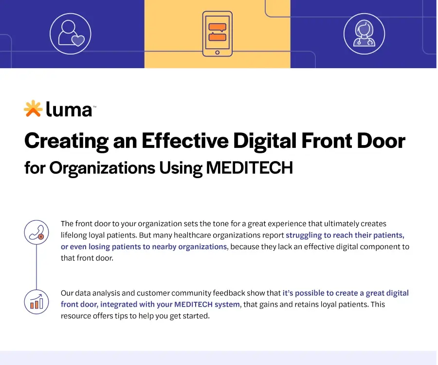 Creating An Effective Digital Front Door for Organizations Using MEDITECH