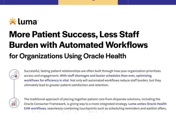 More Patient Success, Less Staff Burden for Organizations Using Oracle Health