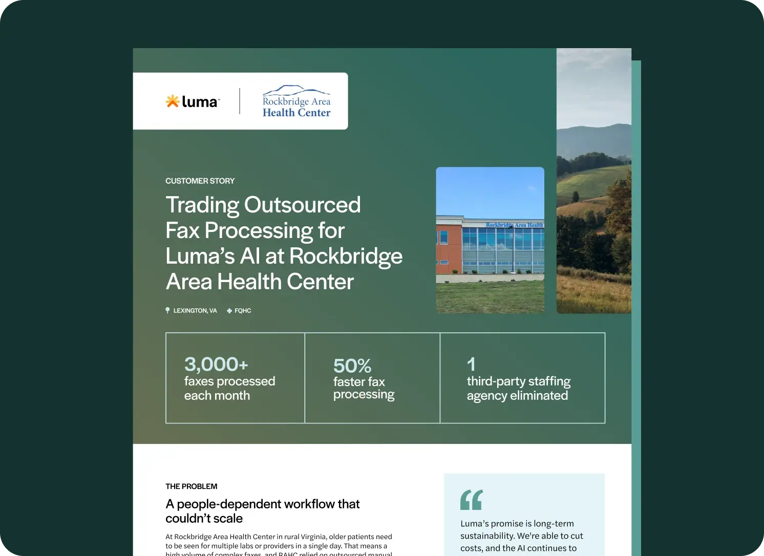 Trading Outsourced Fax Processing for Luma's AI at Rockbridge Area Health Center