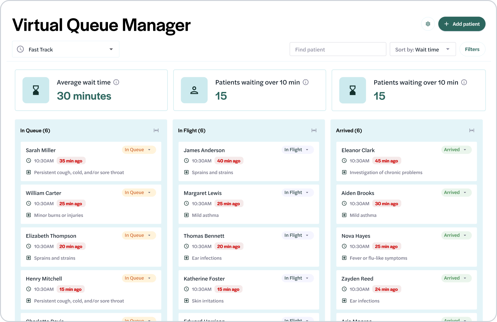 Luma gives staff easy visibility to see who's next in line.