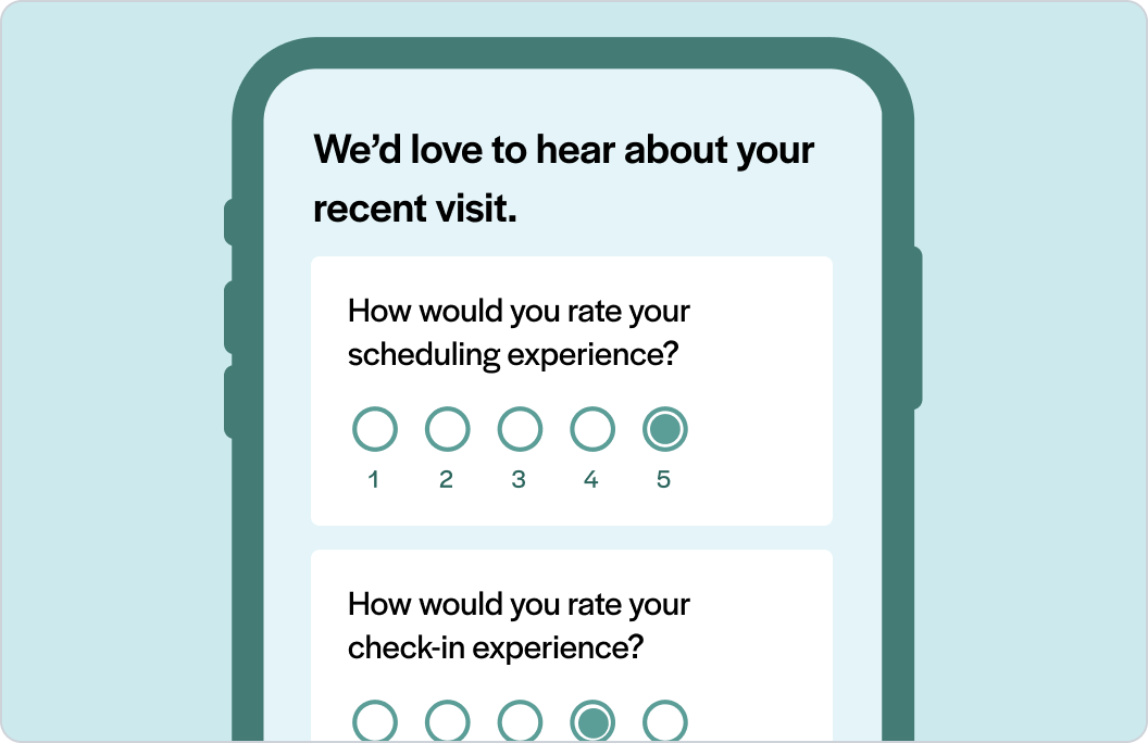 With Luma, patients are automatically asked for their feedback via SMS (you choose how often).