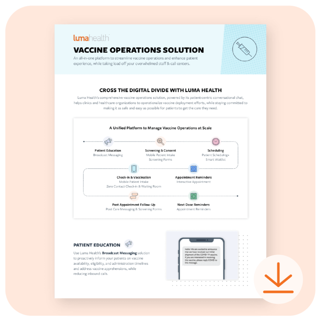 vaccine operations solution infographic thumbnail