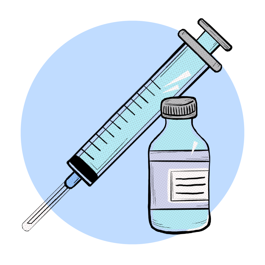 vaccine syringe and needle