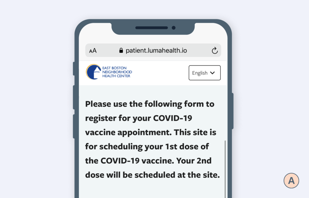 ebnhcs vaccination website on mobile