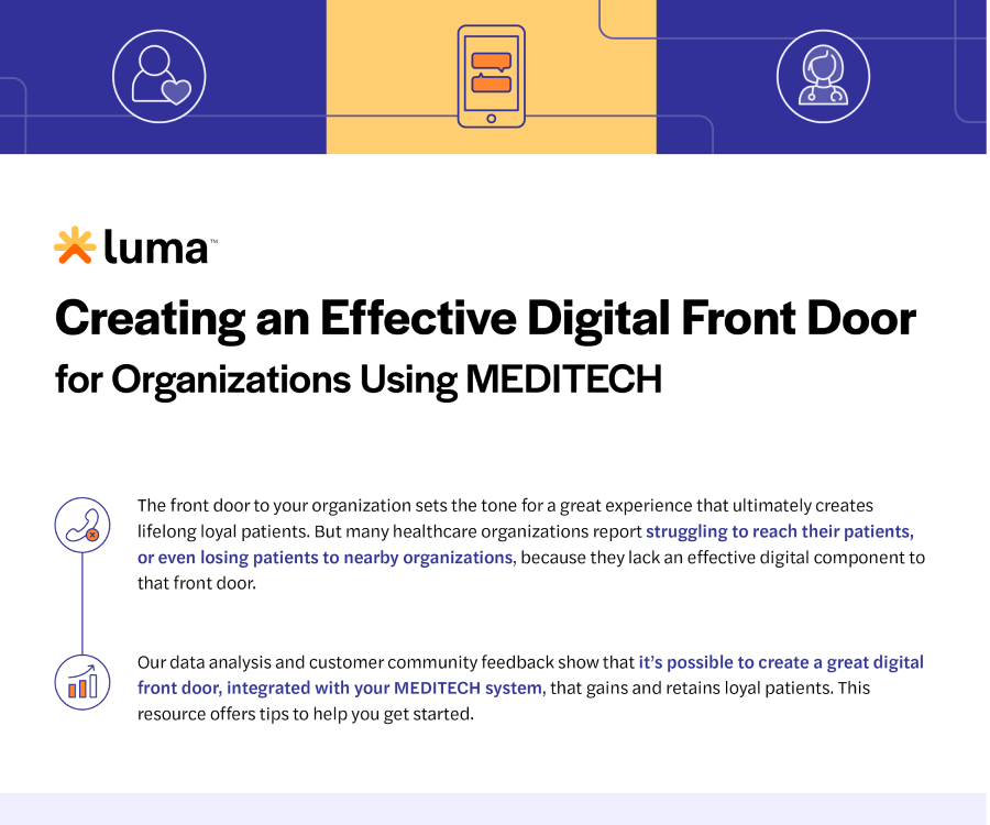 Creating An Effective Digital Front Door for Organizations Using MEDITECH