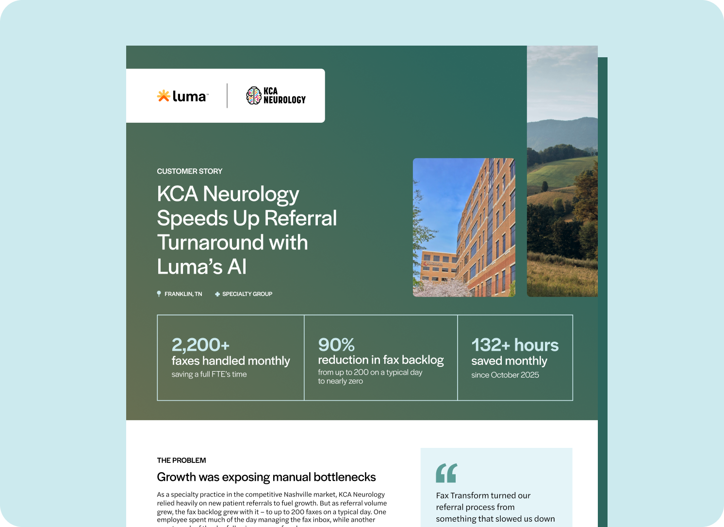 KCA Neurology Speeds Up Referral Turnaround with Luma’s AI