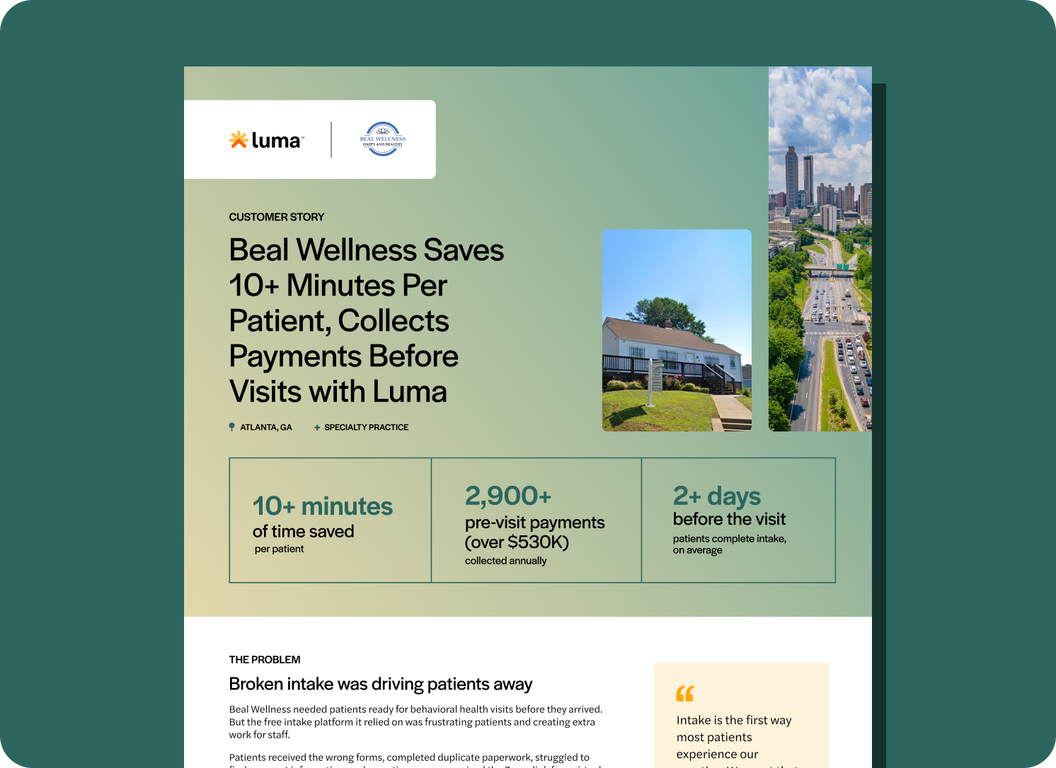Beal Wellness Saves 10+ Minutes Per Patient, Collects Payments Before Visits with Luma